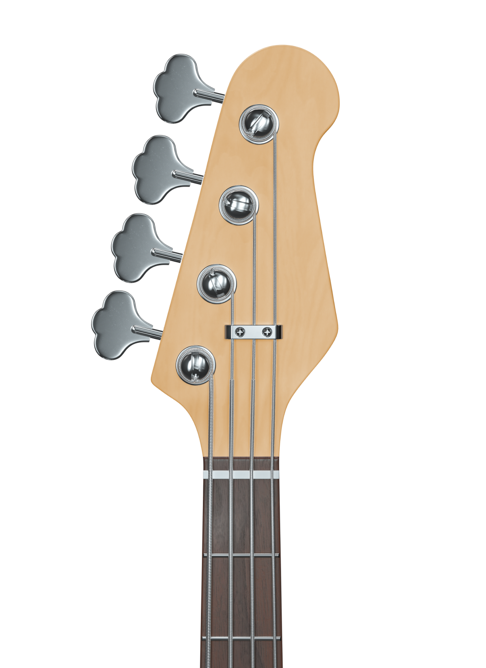 チューニングペグ付きのアコースティックギターのヘッド